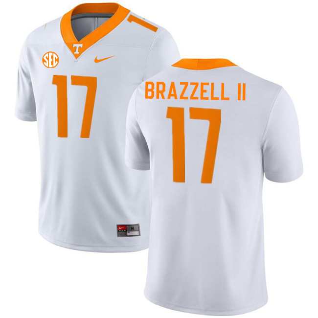 Men #17 Chris Brazzell II Tennessee Volunteers College Football Jerseys Stitched-White